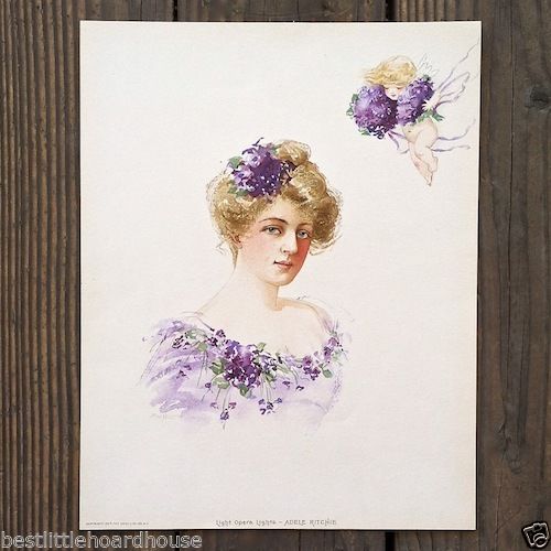 Adele Ritchie ADELE RITCHIE OPERA SINGER Victorian Lithograph Print 1903 ...