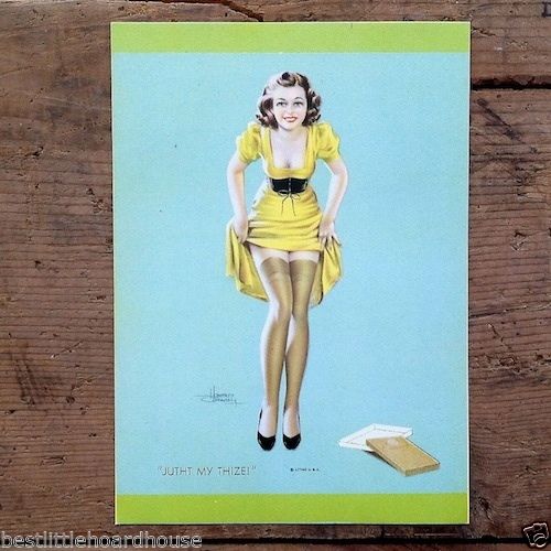 JUTHT MY THIZE Connolly Art Lithograph Pinup Print 1940s