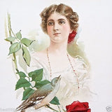 SUZANNE ADAMS SONGBIRD Victorian Lithograph Print 1903