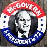 MCGOVERN FOR PRESIDENT Political Campaign Pin 1972 