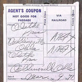 SANTA FE Railroad Railway Train Receipt Ticket 1970s
