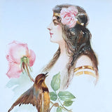 LOUISE HOMER SONGBIRD Victorian Lithograph Print 1903