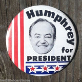 HUMPHREY FOR PRESIDENT Political Campaign Pin 1968 