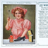 WHITTEMORE'S POLISHES Advertising Ink Blotter 1910