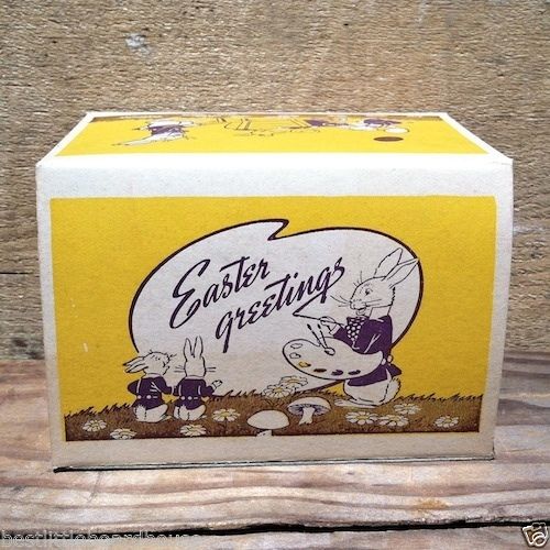 EASTER GREETINGS Candy Gift Box 1930s
