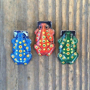 FROG CLICKERS Cricket Tin Toy Set 1930s
