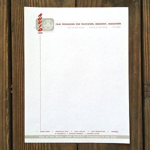 AUVID FILM PRODUCERS Stationary Sheets 1949-53
