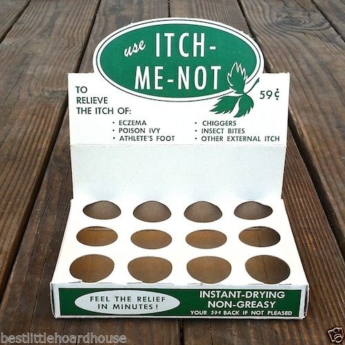 ITCH ME NOT Medicine Display Boxes 1940s