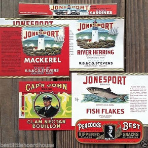 EAST COAST FISH PESCES Can Labels 1920-30s