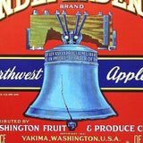 INDEPENDENT APPLES Fruit Crate Box Label 1930s