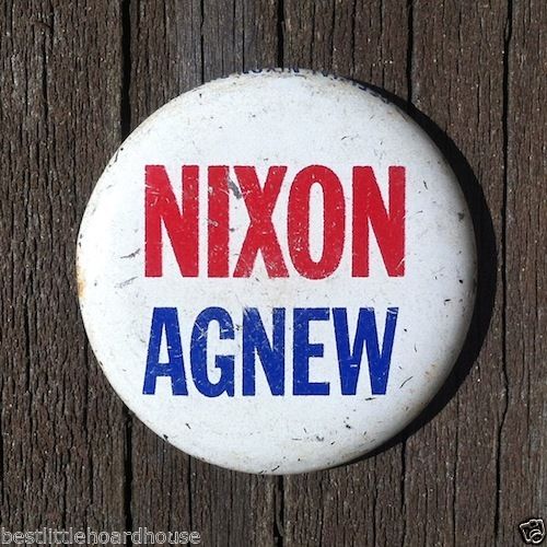 NIXON AGNEW Political Campaign Pin 1968 