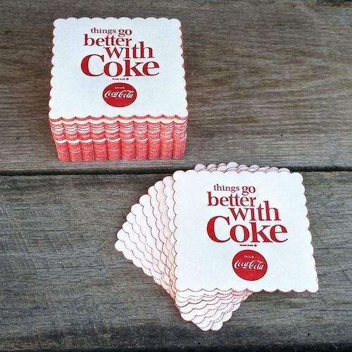 COCA-COLA COKE Drink Coasters 1963