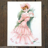 NY SHOW GIRL BROADWAY Victorian Lithograph Print 1907
