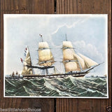 STEAMSHIP ARGO Clipper Ship Art Lithograph Print 1920s