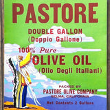 PASTORE OLIVE OIL Can Label 1940s