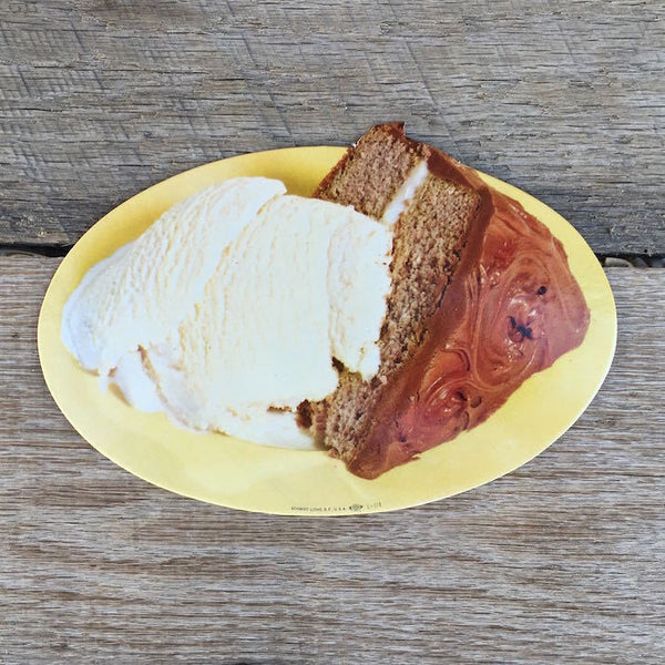 WOOLWORTH DINER Chocolate Cake Cardboard Ice Cream Sign 1950s