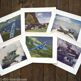 6 WWII VULTEE AIRPLANE Lithograph Print Collection 1940s