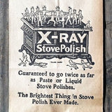 X-RAY STOVE POLISH Cleaning Brown Paper BAG 1900s