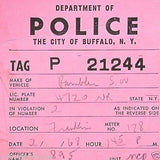 POLICE PARKING TICKETS New York 1960s
