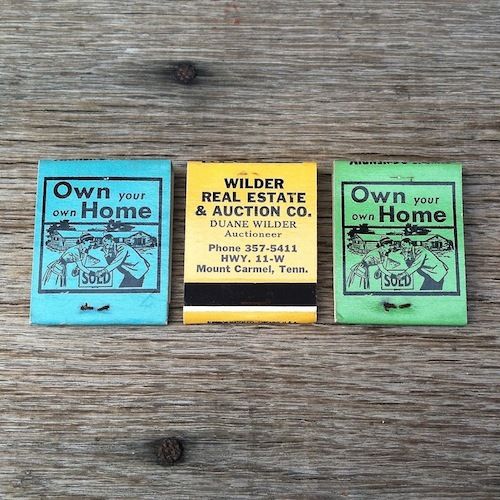 OWN YOUR OWN HOME Matchbook Matches 1960s