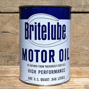 BRITELUBE MOTOR OIL CAN Bank 1960s