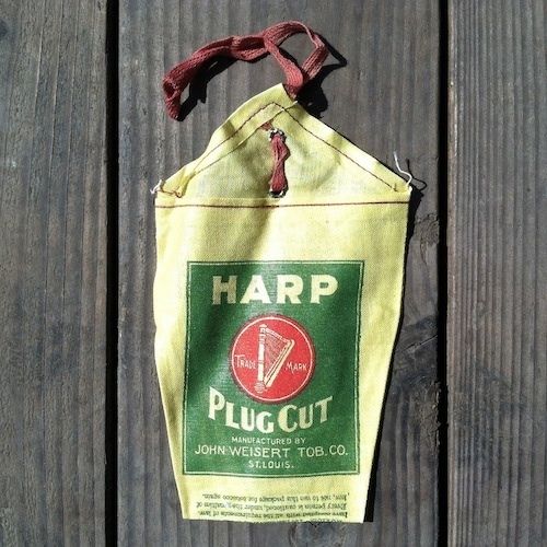 HARP PLUG CUT Tobacco Bag 1920s