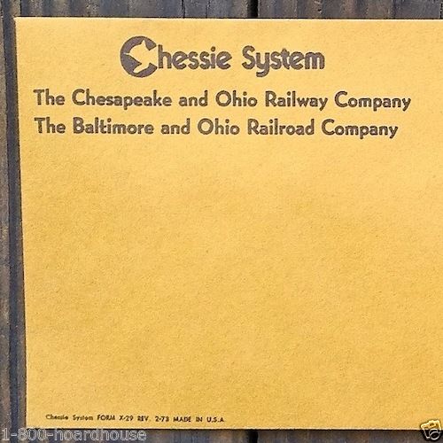 CHESSIE Railroad Railway System Envelopes 1973