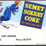 SEMET SOLVAY COKE Coca Cola Ink Blotter 1945