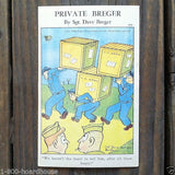 PRIVATE BREGER COMICAL Soldier WW2 Postcards 1943 