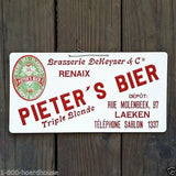 PIETER'S BELGIAN BEER Cardboard Sign 1920s