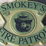 SMOKEY'S FIRE PATROL Plastic Sheriff Badge 1960s