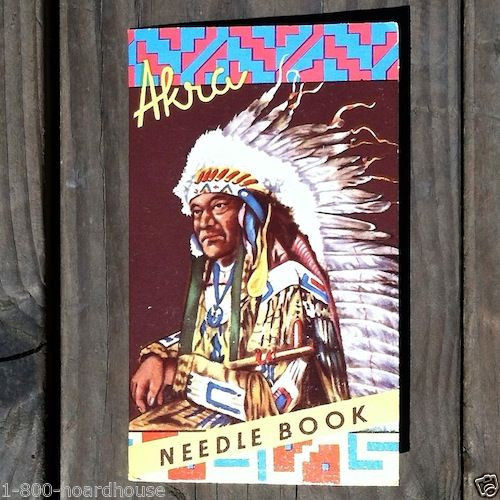 AKRA INDIAN CHIEF Sewing Needles 1940s