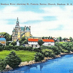 ST. FRANCIS XAVIER CHURCH Linen Postcard 