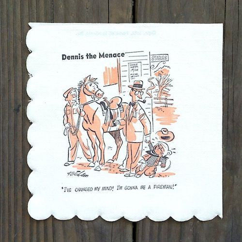 DENNIS THE MENANCE Paper Comic Napkin 1951
