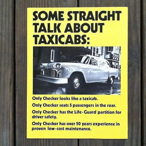 Original TAXICABS Showroom Brochure Folder 1981