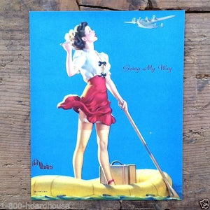 GOING MY WAY Masters Art Lithograph Pinup Print 1940s