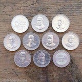 SHELL OIL PRESIDENT & STATE Coins 1960s