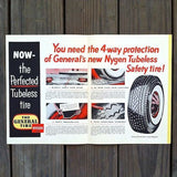 GENERAL TIRE Car Advertising Brochures 1954