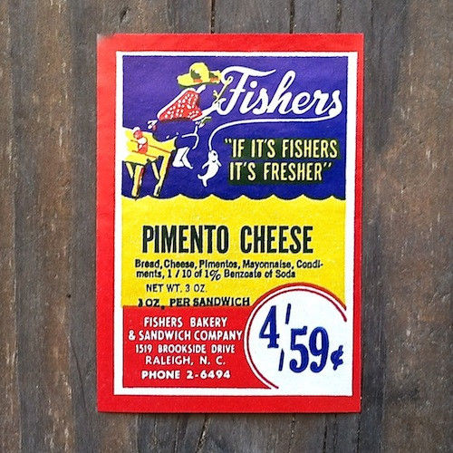 FISHERS PIMIENTO CHEESE Merchandise Labels 1930s
