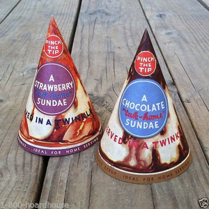 TAK-HOME SUNDAE Ice Cream Cone Cups 1935