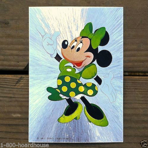 MINNIE MOUSE Walt Disney Postcard 1980s