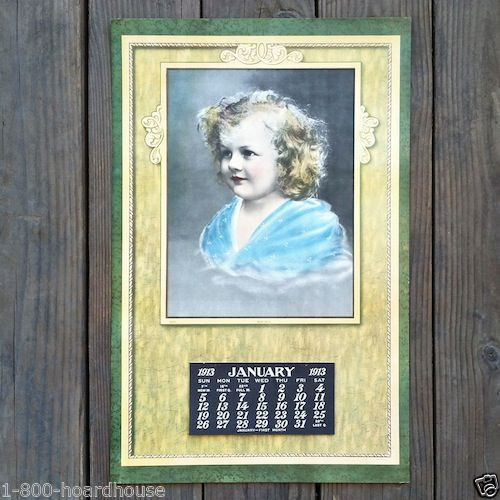 BABY MINE Store Promotional Lithograph Calendar 1913