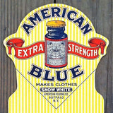 AMERICAN BLUE Store Display Cardboard Sign 1920s