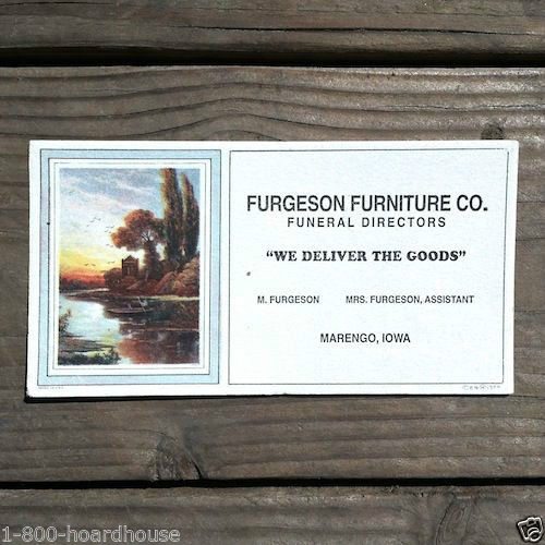 FERGESON FURNITURE Fall Funeral Ink Blotter 1920s