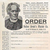 FATHERS AREN'TS RHEUMATIC PLASTER Pharmacy Sheet 1890s