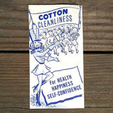 COTTON CLEANLINESS BOOKLET Pamphlet 1950s