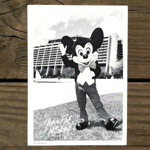 MICKEY MOUSE WELCOME CARD Disney Resort Hotel 1977