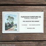 FERGESON FURNITURE Spring Funeral Ink Blotter 1920s