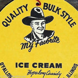 HOPALONG CASSIDY ICE CREAM Ceiling Fan Sign 1950s