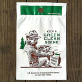 SMOKEY THE BEAR Green Scene Litter Bag 1960s